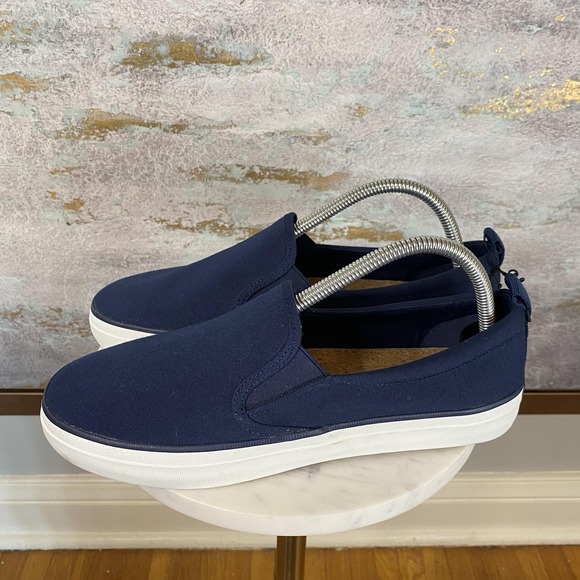 Sperry Shoes - Sperry Shoes Womens Size 9.5W Blue Canvas Slip On Casual Sneakers STS88140